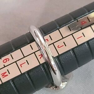 Vintage Avon Silver Tone Heart to Heart Ring Sz 5 Adjustable